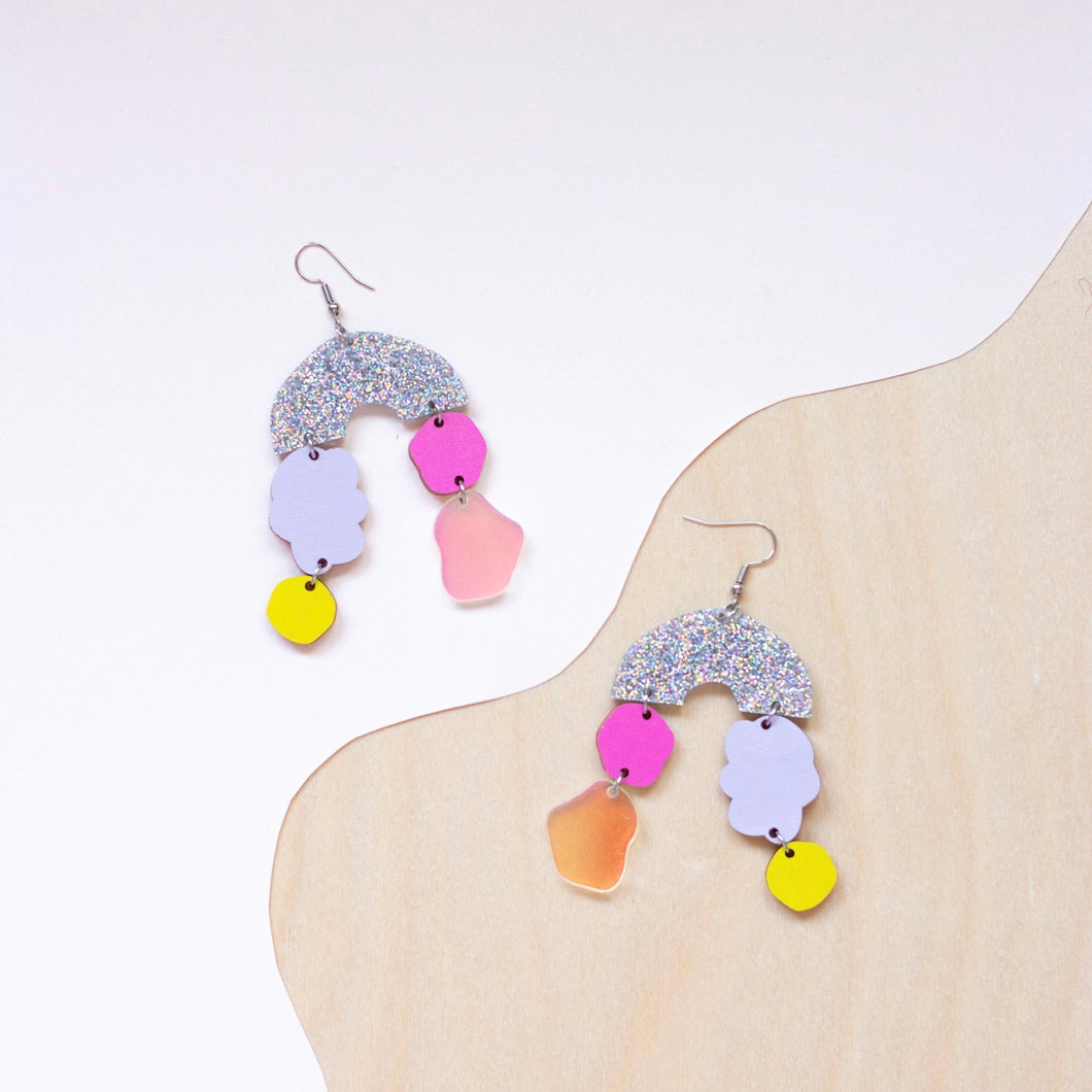 SO-PI-VA 272 - moniväri glitteri/pinkki/laventeli/neon/hologrammi