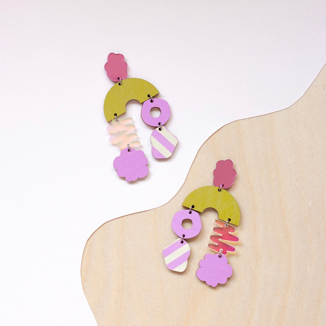 SO-PI-VA 273 - pinkki peili/oliivi/karkkipinkki/hologrammi