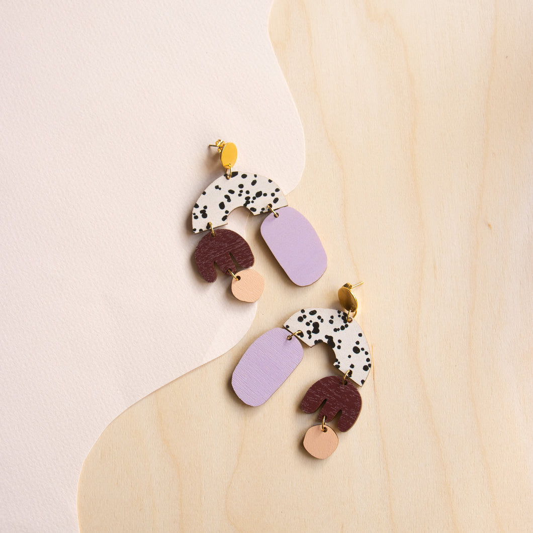 SO-PI-VA 227 - mustavalko/burgundi/persikka/laventeli (kulta)