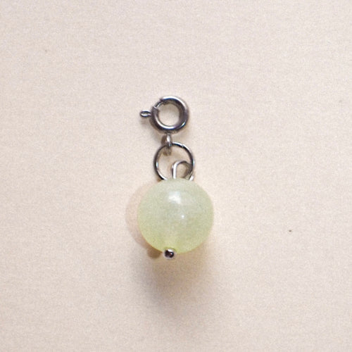 MON BAR - light lime charm (silver)
