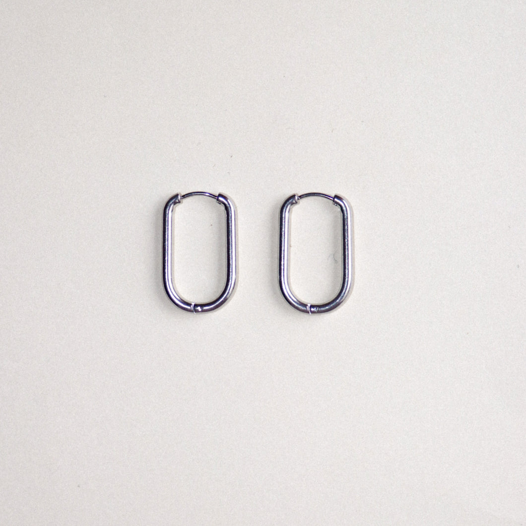 MON BAR - hoops square 28x17mm (silver)