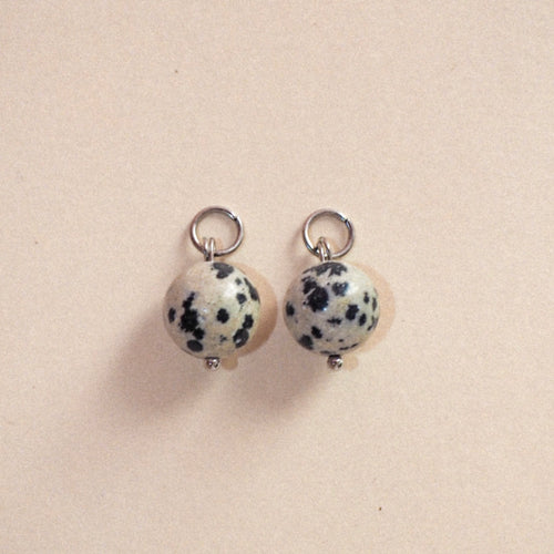 MON BAR - stracciatella beads (silver)