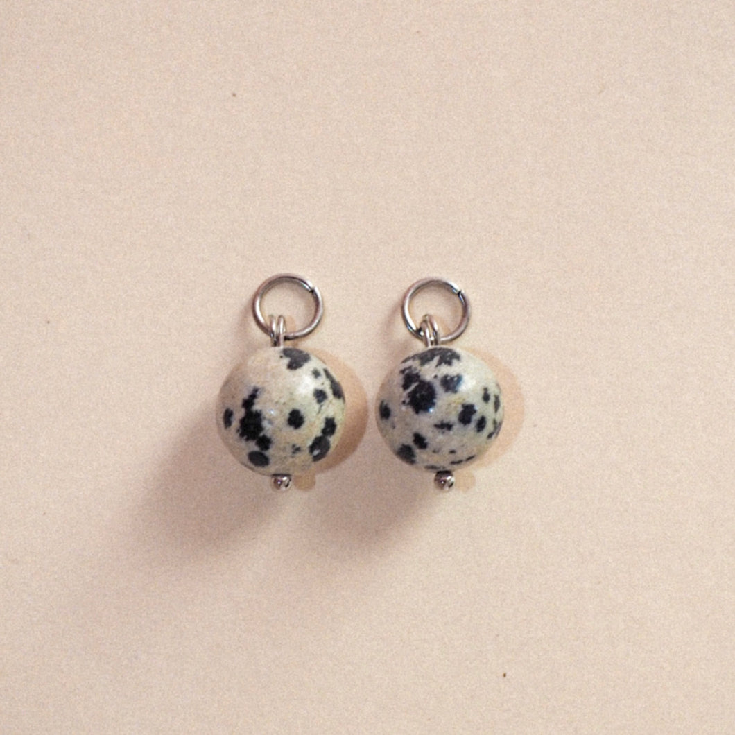 MON BAR - stracciatella beads (silver)