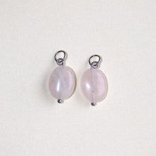 MON BAR - rose oval beads (silver)