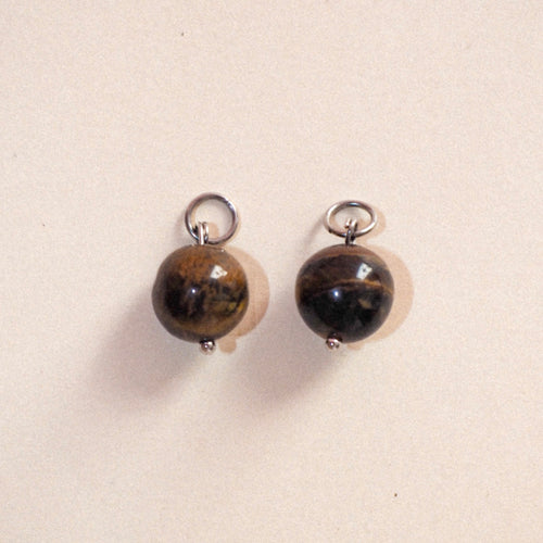 MON BAR - tiger's eye beads (silver)