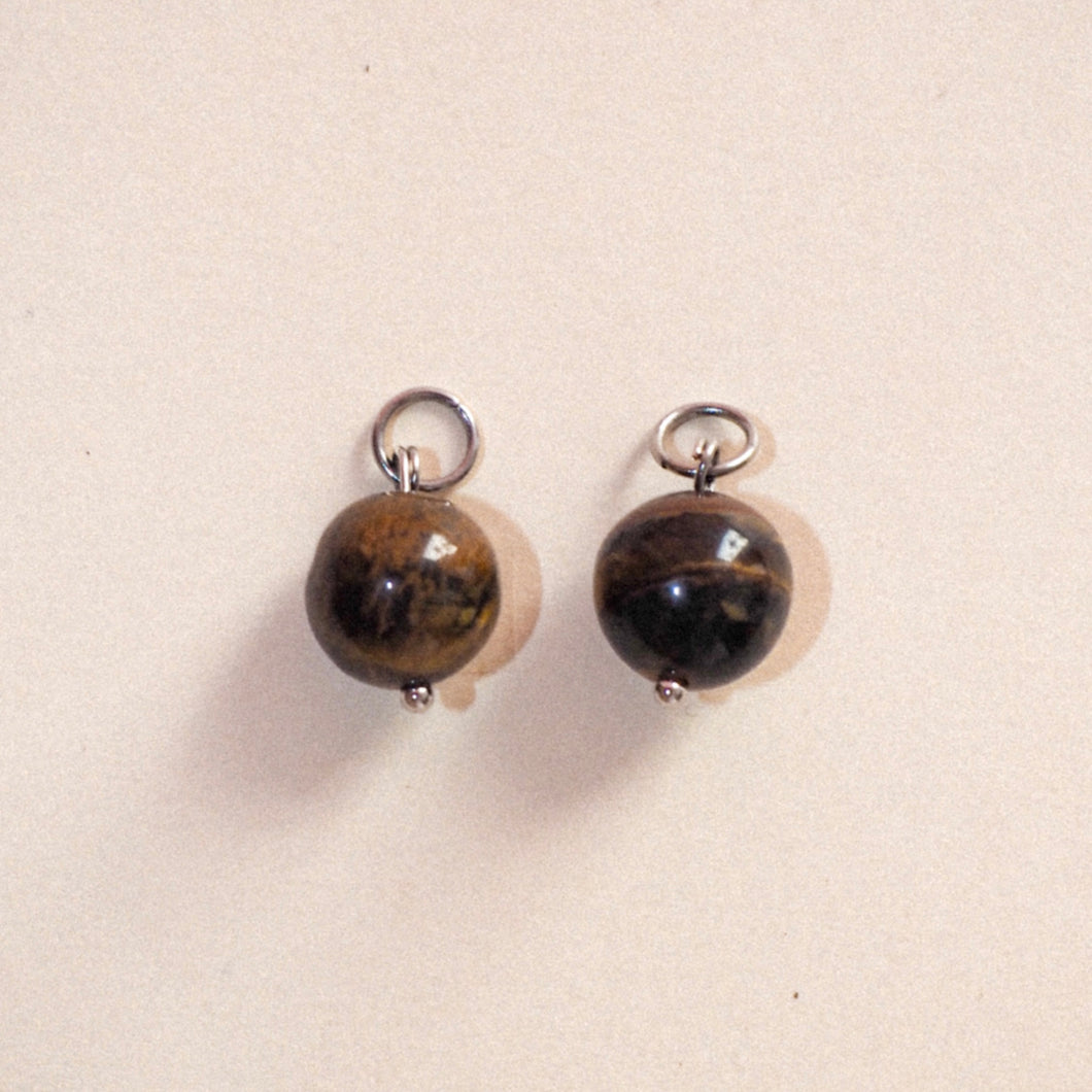 MON BAR - tiger's eye beads (silver)