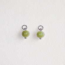 MON BAR - green beads (silver)