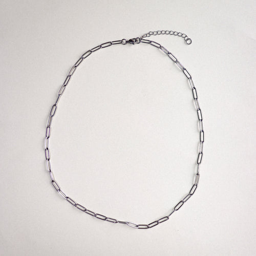 MON BAR - paperclip chain 50cm (silver)