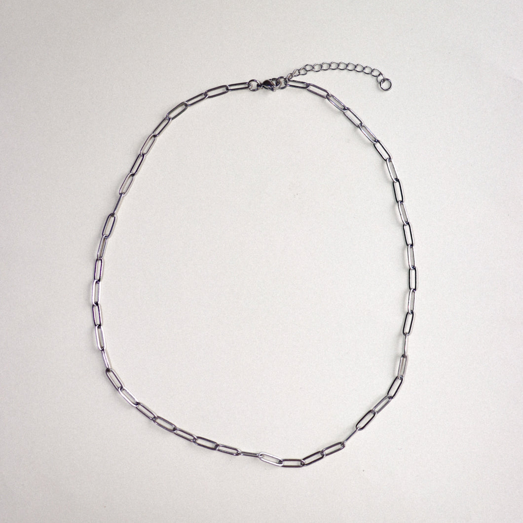 MON BAR - paperclip chain 50cm (silver)