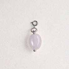 MON BAR - rose oval charm (silver)