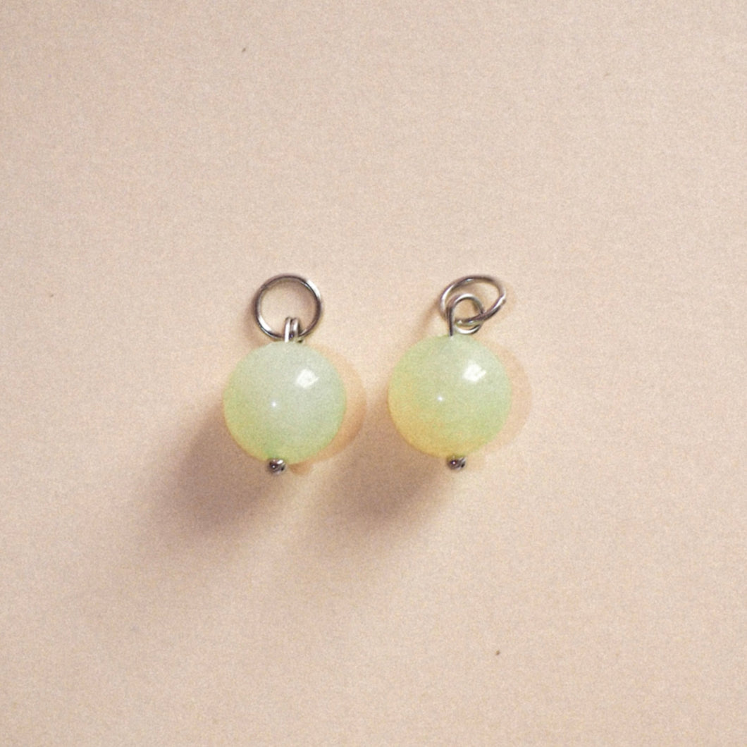 MON BAR - light lime beads (silver)
