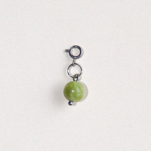 MON BAR - green charm (silver)