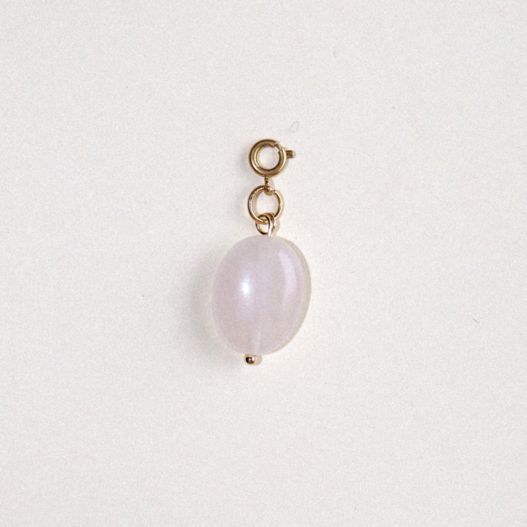 MON BAR - rose oval charm (gold)