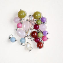 MON BAR - big rose beads (silver)