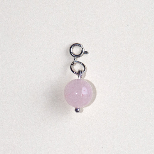 MON BAR - big rose charm (silver)