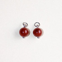 MON BAR - red/brown beads (silver)