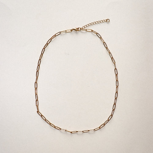 MON BAR - paperclip chain 50cm (gold)