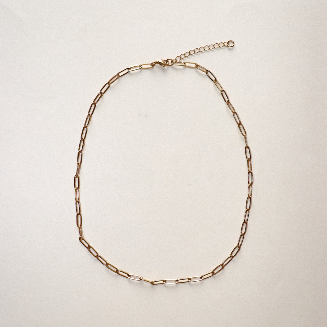 MON BAR - paperclip chain 50cm (gold)