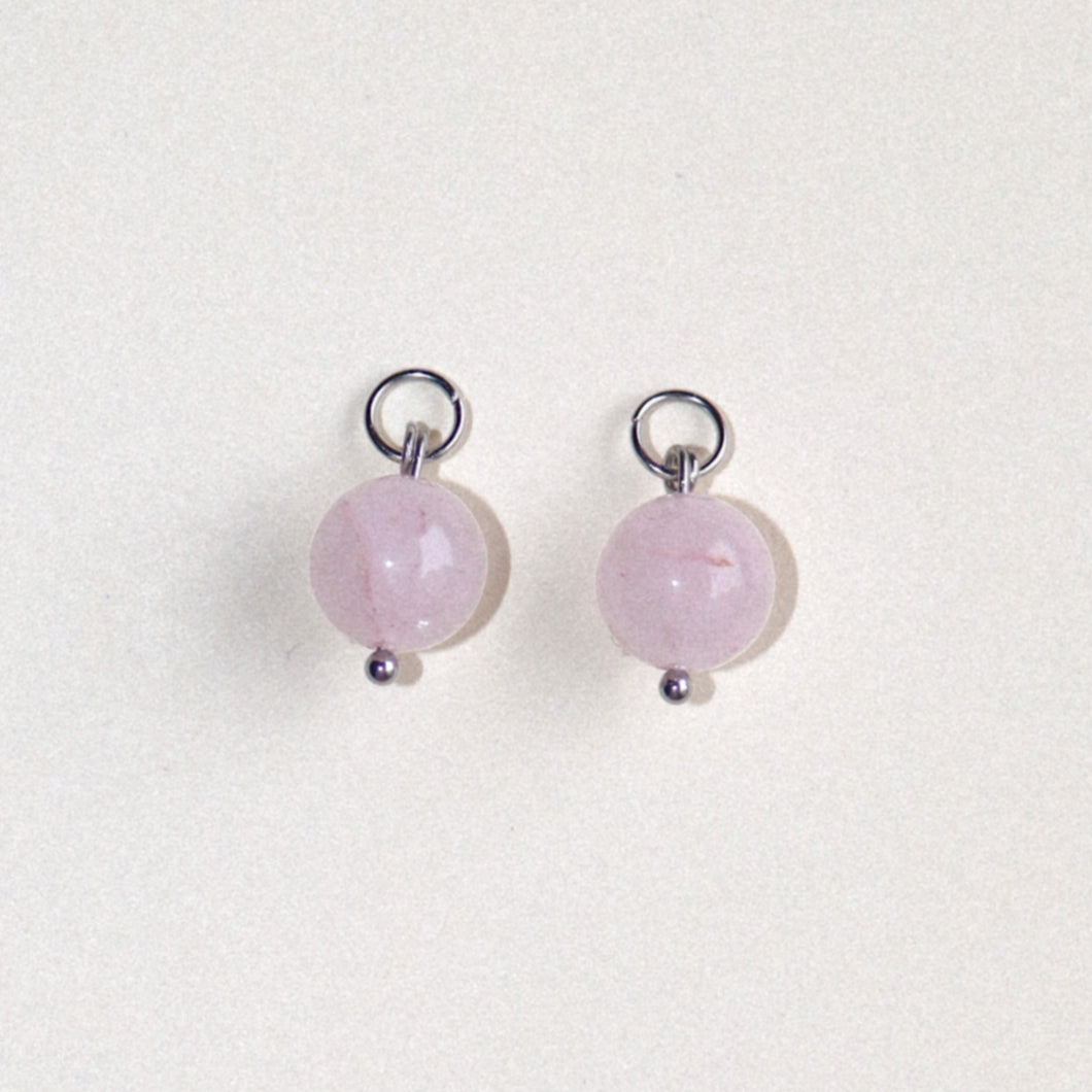 MON BAR - big rose beads (silver)