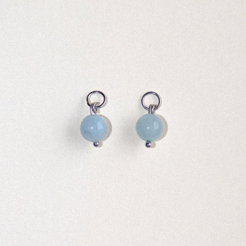 MON BAR - baby blue beads (silver)