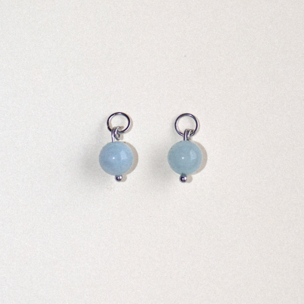 MON BAR - baby blue beads (silver)